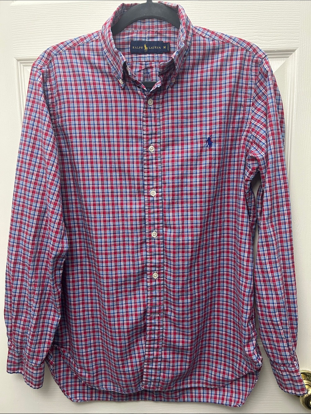 Ralph Lauren Plaid Button-Down Shirt 100% cotton